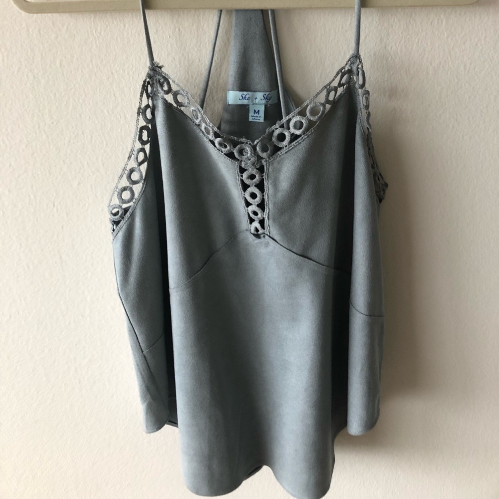 She & Sky medium suede tank top